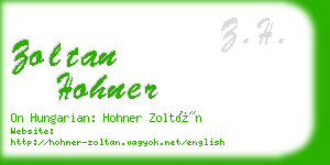 zoltan hohner business card